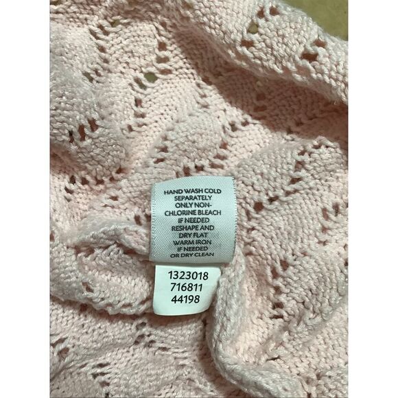 J.Jill Light Pink 3/4 Sleeve Waterfall Shawl Sweater - Picture 9 of 9